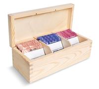 Wooden Tea Box Storage | 5 Variants | Natural Wood | Kitchen Organiser Container