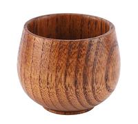 Wooden Tea Cup, Natural Solid Wood Tea Cup Wooden Mug for Tea Coffee Wine Beer Beverage(Trumpet Cup)