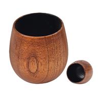 Wooden Tea Cups - Rustic Sake Cups Heat Insulation, Handmade Drinking Cup, Natural Solid Wood Teacup | for Beer, Handmade Comfortable Grip Kitchen Drinkware Mugs for Grandfather