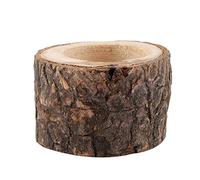 Wooden Tea Light Candle Holders, Rustic Wood Votive Log Candle Holders Rustic Wood Votive Candle Holder Tealight Candlestick for Wedding Party Birthday Holiday Decoration(Medium)