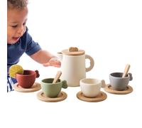 Wooden Tea Set for Little Girls, Princess Tea Time Game Toys Set | Safe and Healthy Educational Toys for Children's Day, Christmas and Birthday