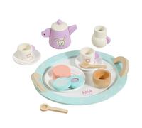 Wooden Tea Set | Fun Realistic Tea Set Toy, Realistic Teapot, Teacups, Suitable for Little Girls, Cake Shaped Teapot, Children's Kitchen Role Play