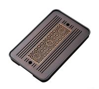 Wooden Tea Tablet for Home Brewing - Durable Construction, Practical Drip Rack, Modern Minimalist Design, Fits Various Tea Sets, 36 x 24 cm (A)