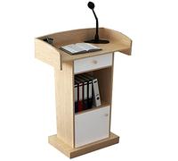 Wooden Teacher Speaker Pulpit Podium for Church Conference & Auditorium Versatile Lecture Stand/Reading Desk for Laptop Use (Color: Color4)