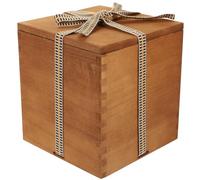Wooden Teacup Holder Gift Box for Vase Storage, Square Size | Reusable Organizer with Easy Open Close Design, Cotton Wood Sponge Build, for Thanksgiving Dinner Parties