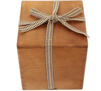 Wooden Teacup Wrapping Box for Housewarming Gift Storage | Square Size, Reusable Organiser with Easy Open and Close Design, Cotton Wood Sponge Build