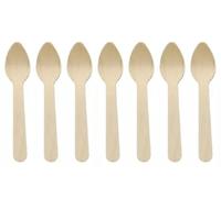 Wooden Teaspoons Biodegradable Eco Friendly 100% Birchwood Disposable Teaspoons for Party, Picnic, BBQ, Dessert, Birthdays & Weddings hot Drinks