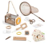 WOODEN TEETHER Research Set for Children Nature Exploration Gift for Boys and Girls, Camping Nature Exploration Gift for Boys and Girls (9 Pieces) (9 pc)