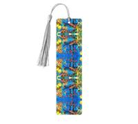 Wooden The Underwater World Tropical Fish Print Bookmarks with Tassel for Women,Men,Book Lovers,Page Markers for Students Teachers Reading