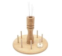 Wooden Thread Rack - Round Base 8 Spools Big Empty Shaft