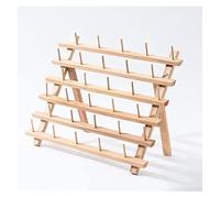 Wooden Thread Rack, Wooden Thread Holder, 30 Spools Wooden Thread Holder, Stand Thread Storage Organizer for Sewing, Braiding and Embroidery