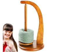 Wooden Thread Spool Rack, Yarn Holder - Wooden Yarn Spool Rack Magnetic Wooden String Spool, Anti-Slip Thread Storage Accessories Knitting Crochet Organizer for Crochet Beginners or Professionals