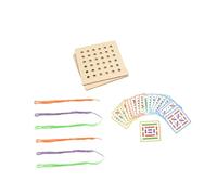 ＡＷＨＡＯ Wooden Threading Toy for Lacing Shapes As A Birthday Gift for