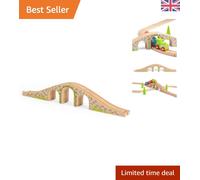 Wooden Three Arch Bridge for Train Sets - Educational Toy for Fine Motor Skills