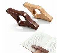 Wooden Thumb Book Page Holder & Bookmark - 2 Pcs Gift for Book Lovers, Handmade with a Smooth, Larger Opening to Prevent Hand Ache. Perfect Reading Aid for Readers & Teachers.