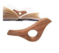 Wooden Thumb Bookmark - 9.5x4x1.7cm Beech Walnut, Finger Ring Book Set, Reading Assistant Kit | Perfect for Book Lovers Reading Page Holder Home Study Office Comfortable Gift Novel Accessories