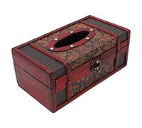 Wooden Tissue Box, Rectangular Tissue Box, Vintage Style Durable Wood Rectangular Tissue Box Cover Durable Wood Classic Texture Decorative Tissue Box for Home Office Hotel