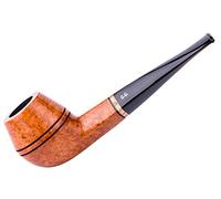 Wooden Tobacco Pipe - Bulldog Series, Handcrafted from Briar Root, Fits 9mm Filter (Gold)