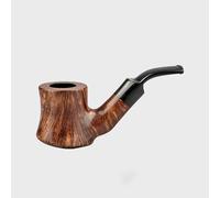 Wooden Tobacco Pipe,Classical Smoking Pipe Handcrafted from Briar Root, Fits 9mm Filter for Fathers Day Gift (B)