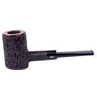 Wooden Tobacco Pipe - Poker Series, Handcrafted from Briar Root, Metal Cooling Filter (Rust)