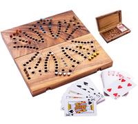 Wooden Tock Board Game in Box - Traditional Canadian Card Strategy Game for 2 to 6 Players, 12.6 x 25.8 x 4.5 cm 350260
