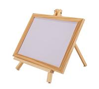 Wooden Toddler Easel with Canvas Applied to Hold A Painting Showing Activity for Kids Providing Kids Fun Pleasure Display Easel Wood Small