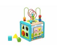 Wooden Toddler Play Cube Abacus Bead Maze Labyrinth Shape Sorter Toy