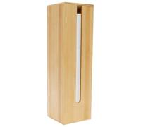 Wooden Toilet Paper Storage with Visible Window for Bathroom,5"x 5"x 16.5",Toilet Roll Holder with Lid Waterproof Wooden Hand Towel box,Small Rooms to hold 3 Rolls