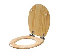 Wooden Toilet Seat Cover, Eco Friendly Toilet Seats with Quiet Soft Close Toilet Lid, Anti-Pinch Toilet Seat with Stainless Steel Hinges, Quick Release for Easy Clean,B