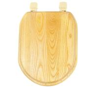 Wooden Toilet Seat Cover, Thick Solid Wood Toilet Lid, Universal Fit for V-Shaped and U-Shaped Toilets, Sturdy and Comfortable(U Shape)