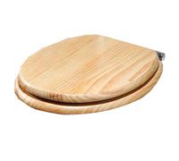 Wooden Toilet Seat,Mute Quick Stainless Steel Hinges Toilet Lid,Standard Toilet Cover Easy to Install Also Easy to Clean