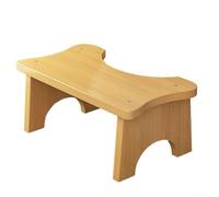 Wooden Toilet Step Stool with Secure Grip, Perfect for Improving Posture in the Bathroom (Light color)