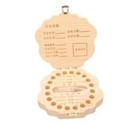 Wooden Tooth Box for Kids Beige Kids Keepsake Box | My First Tooth Box, Children Keepsake Lovely Dragon Pattern, Safe Storage for Baby Teeth and Foetal Hair