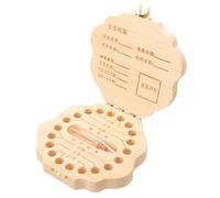 Wooden Tooth Box Keepsake for Kids Beige Dragon Design | Baby Teeth Keepsake Case, Stores Foetal Hair, Safe Delicate Finish, My First Tooth