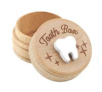 Wooden Tooth Fairy Box Dropped Tooth Keepsake Storage Box for Boys and Girls Cute Lost Tooth Holder Toddler Teeth Case (1)