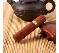 Wooden Toothpick Holder Portable Mini Toothpick Dispenser Stylish Pocket Toothpick Box for Home and Outdoor Use (Rosewood)