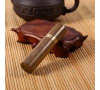 Wooden Toothpick Holder Portable Mini Toothpick Dispenser Stylish Pocket Toothpick Box for Home and Outdoor Use (Ebony Wood)