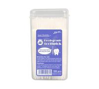 Wooden Toothpicks - 2.52 Inches 100 Pieces 2-Tips Flavoured Toothpicks, disposablee dentall Picks, Stain Remover Soft Bristles | Mouth Care Tools for Hotel Restaurant Camping Banquet Kitchen