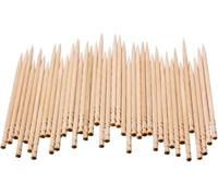 Wooden Toothpicks, Natural Tooth Picks Disposable Large Round Teeth Cleaning for Appetizers, Olive, Barbecue, Fruit, Party Cocktails (6.5cm,Double-Points-500pcs) (Single-points-500pcs,6.5cm)