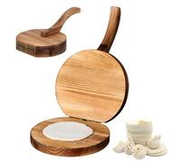 Wooden Tortilla Press Maker Manual Dumpling Dough Pressing Tool Roti Chapati Maker for Home Kitchen Restaurant Round