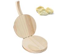 Wooden Tortilla Press Manual, Tortilla Maker for Corn & Flour Tortillas Dumpling Wrappers Empanada Dough Kitchen Gadget with Stainless Steel Hinge, Wood Color