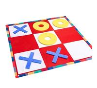 Wooden Toss Indoor Games - Giant TicTacToe Game | Durable Coir Rope Grid | Large Lawn Decoration | Noughts & Crosses | Large Yard Toss For Kids Fun Camping And Birthday Party Activity
