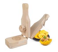 Wooden Tostonera Plantain Press,Banana Smasher Maker with Hanging Lanyard Pine Plantain Press Smasher Reusable Deep Plantain Baskets Maker