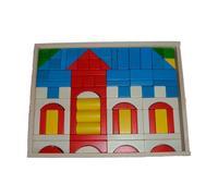 Wooden Toy Building Kit Castle 37.5x28.5x4.5cm NEW Wood Construction Kit