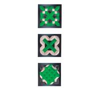 Wooden Toy Building Set PYROM Green LxBxH 265x265x60mm NEW Building Block