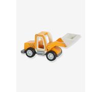small foot Wheel Loader with Bucket, wood, toy vehicle w/shovel arm & rubberised tyres, truck for ages 2+ years, 12635