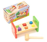 Wooden Toy Hammer Bench Playset KandyToys Multi One Size