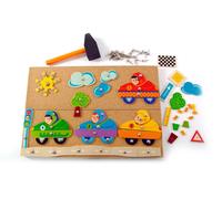 Wooden Toy Hammer Game Racer 245x20x245mm NEW Hammer Strike
