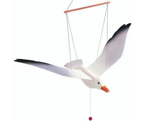 WOODEN TOY HANGING FLYING FLAPPING SEAGULL PARROT EAGLE NURSERY BABY MOBILE