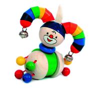 Wooden Toy Push Figure Harlequin WxLxH 145x90x540mm NEW Play Equipment